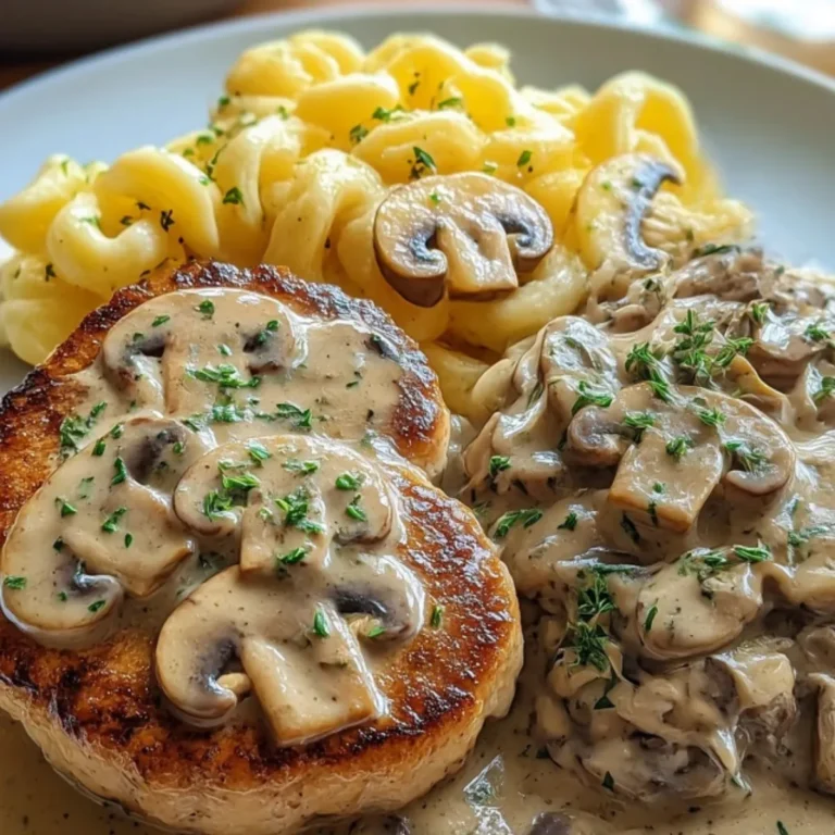 Schweinemedaillons mit Pilzrahmsoße