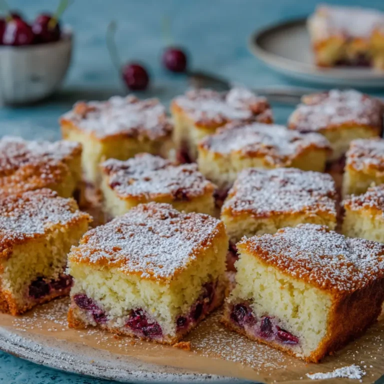 Buttermilchkuchen mit Kirschen