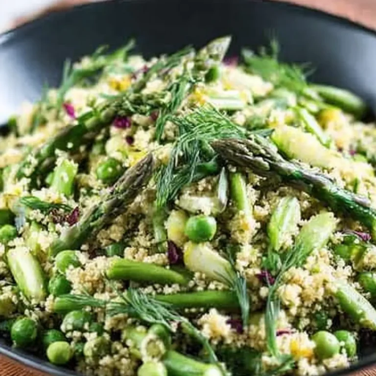 Couscous Salat mit grünem Spargel