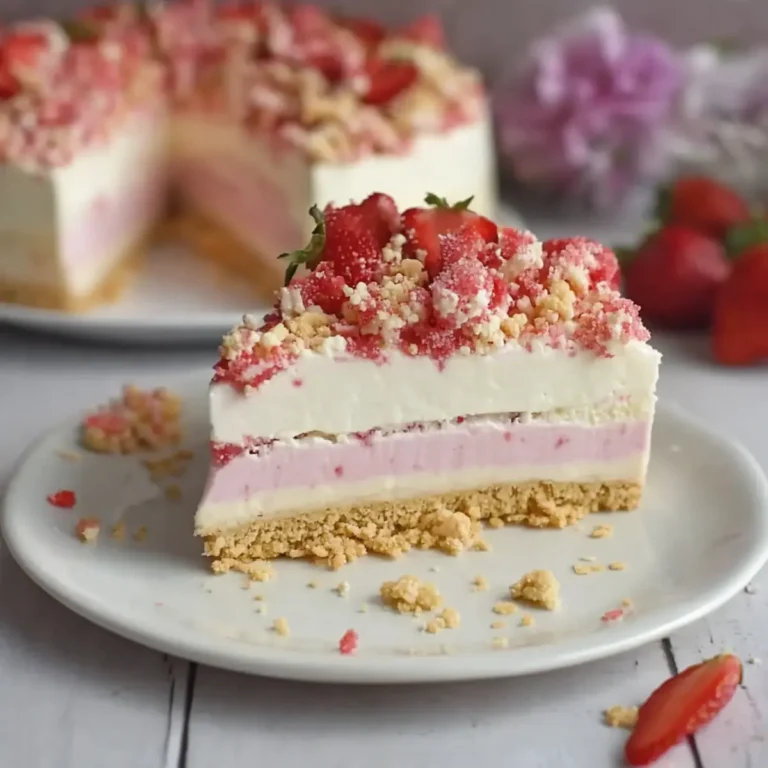 Erdbeer Crunch Käsekuchen