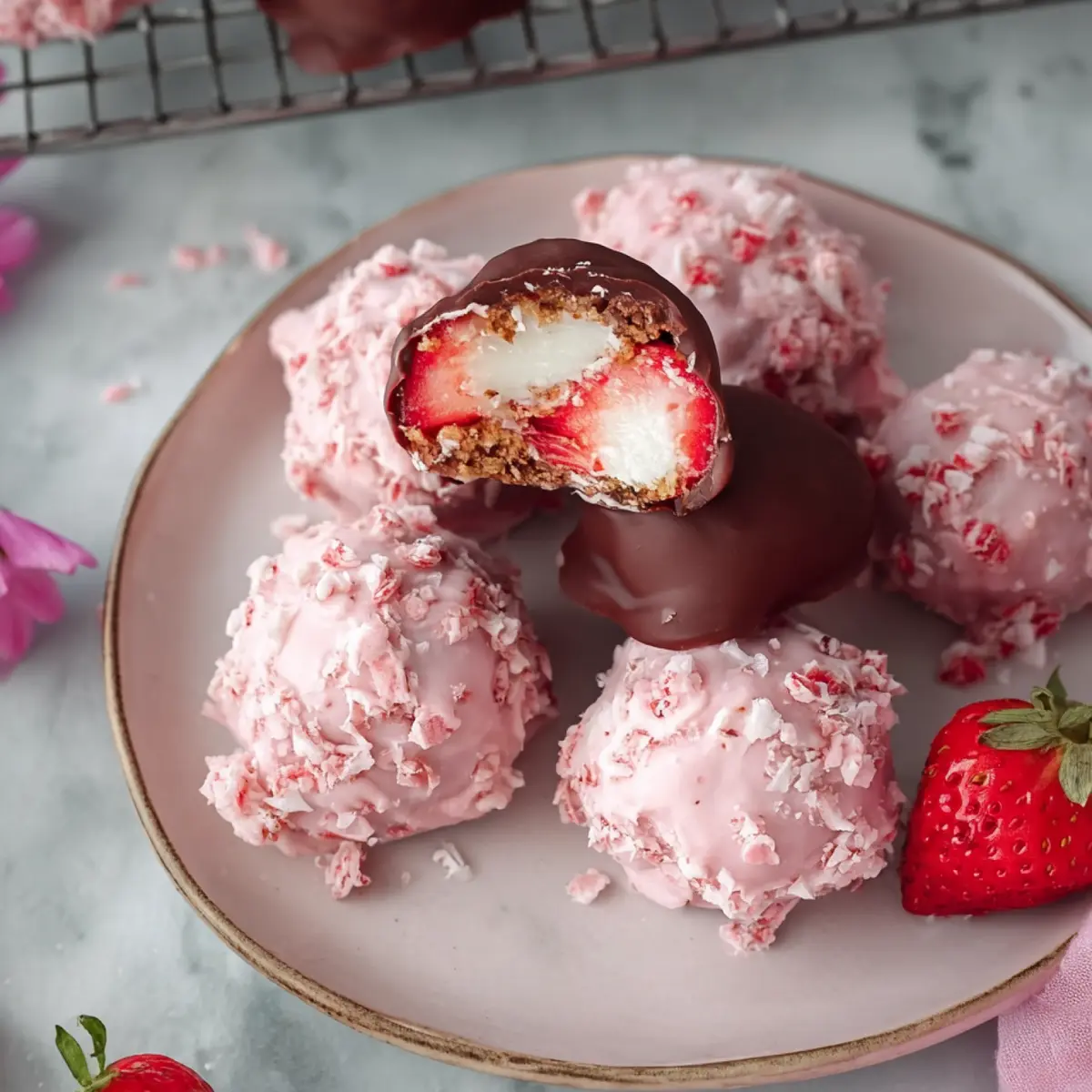 Erdbeer Joghurt Bites