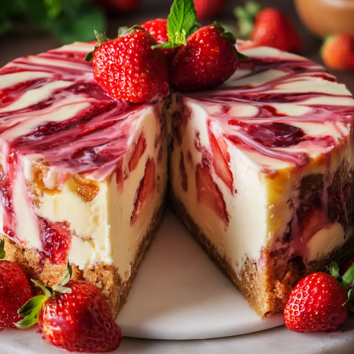 Erdbeer Schoko Strudel Käsekuchen