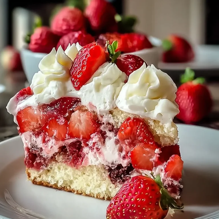 Erdbeere Erdbeben Kuchen mit Frischkäse Frosting