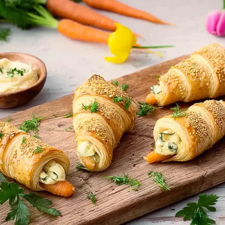 Gefüllte Blätterteig Möhren