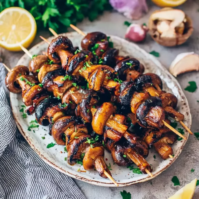 Gegrillte Pilz Spieße