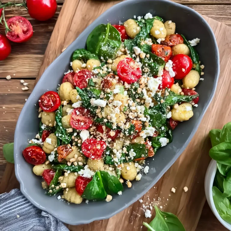 Gnocchi Salat mit Feta und Tomaten