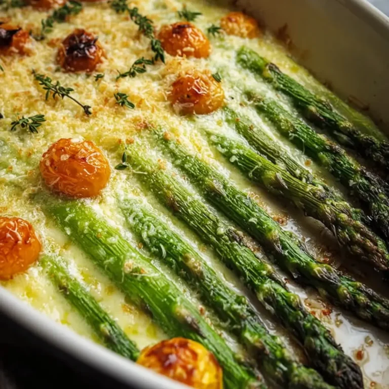 Grüner Spargel aus dem Ofen mit Parmesan