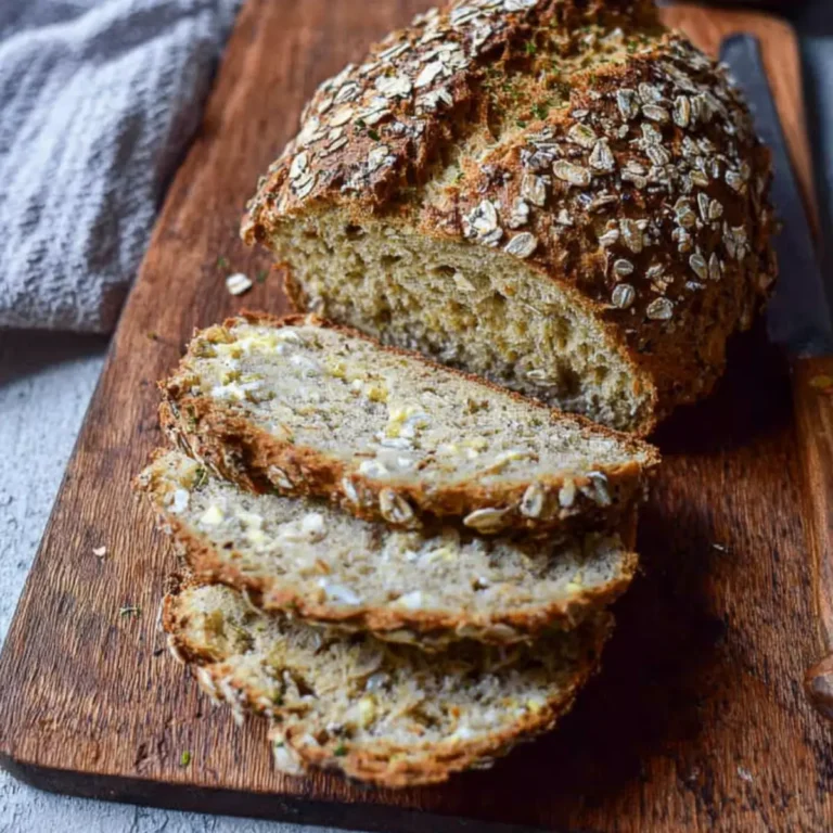 Haferflockenbrot mit Quark