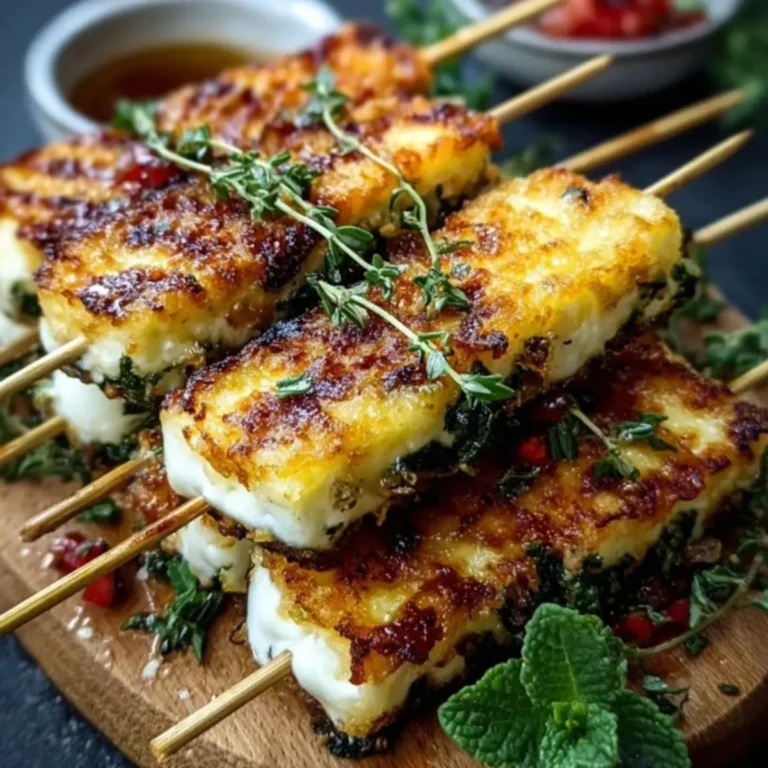 Halloumi-Spieße mit Zitrone und Thymian