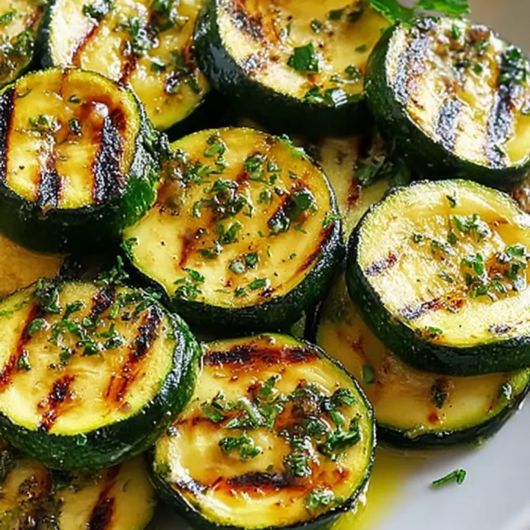 Knoblauch Kräuter Gegrillte Zucchini