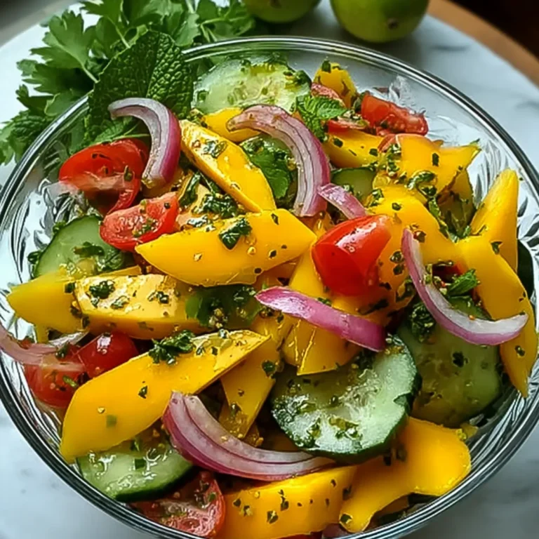 Mangosalat mit Limetten Dressing