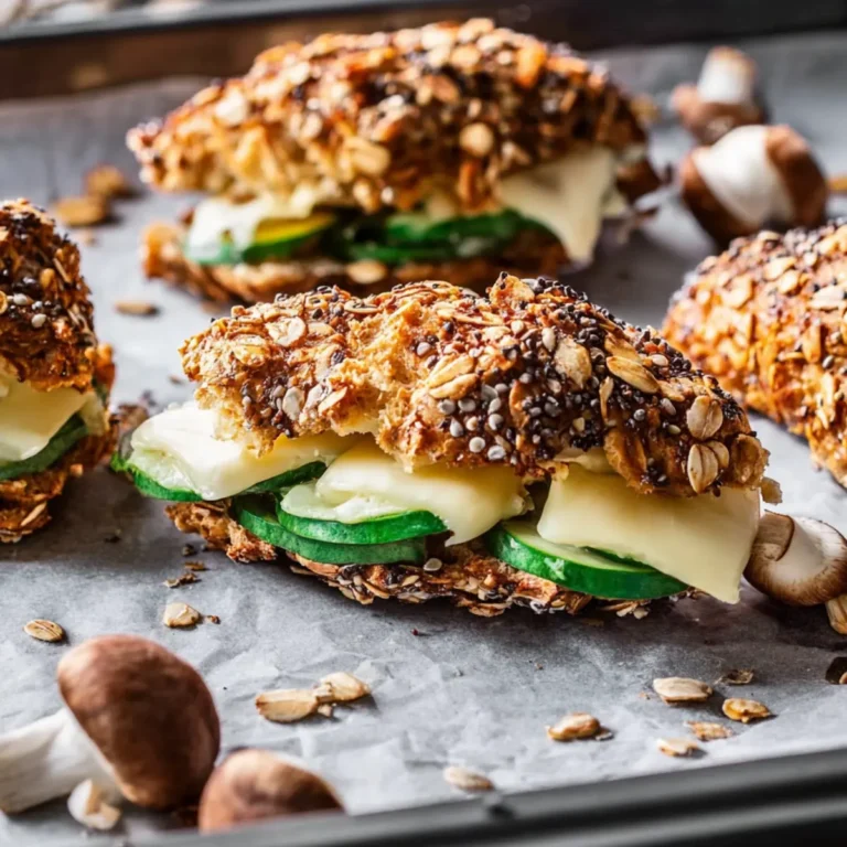 Müslibrötchen mit Hüttenkäse