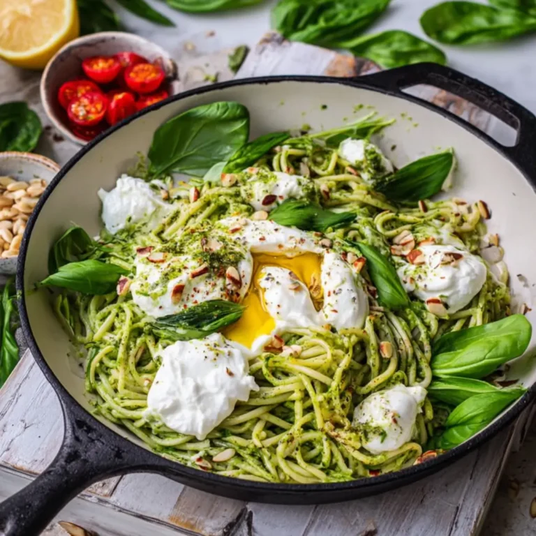 Nudeln mit Bärlauch & Burrata