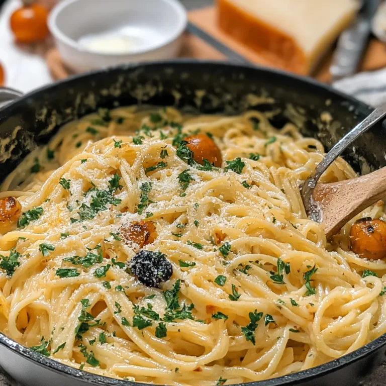 One Pot Knoblauch Käse Pasta