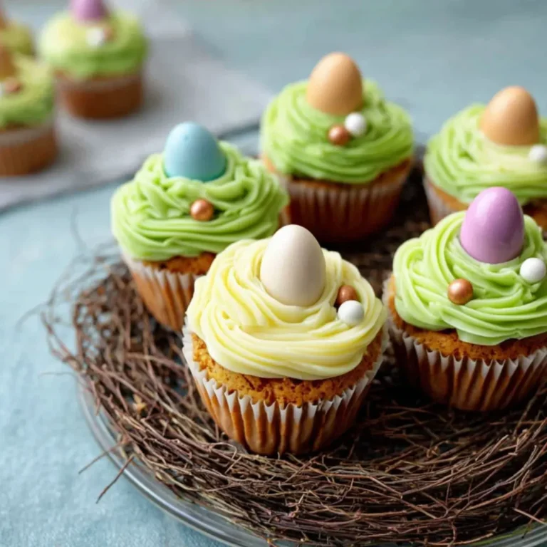 Oster Cupcakes mit weißer Schokolade