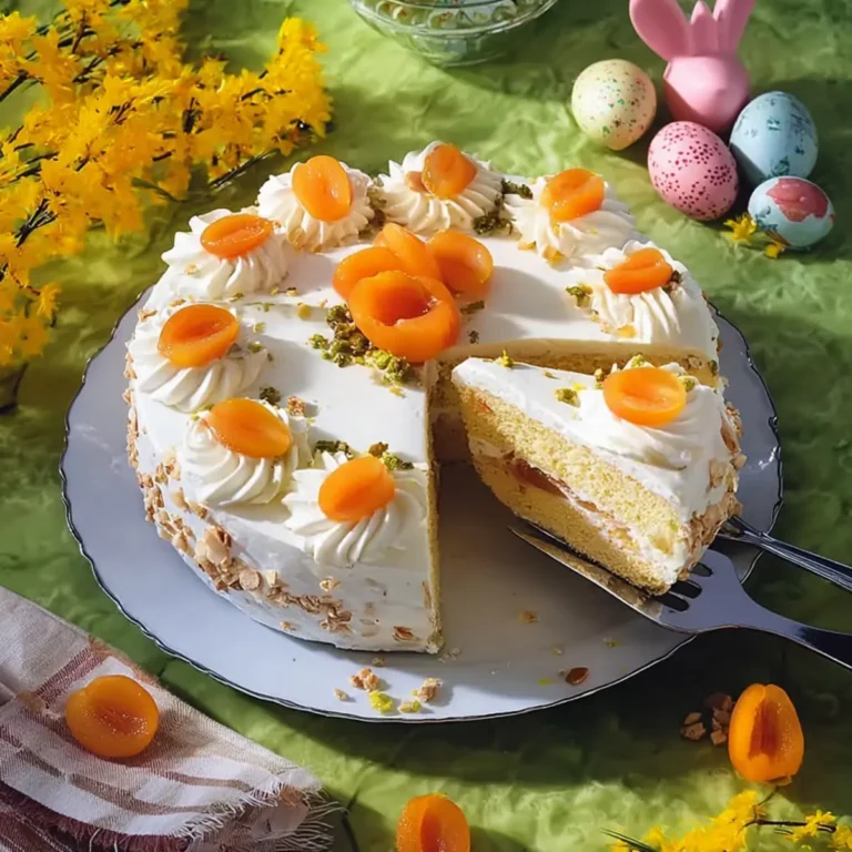 Ostertorte mit Aprikosen und Joghurtcreme