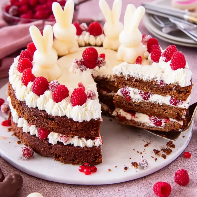 Ostertorte mit Himbeeren