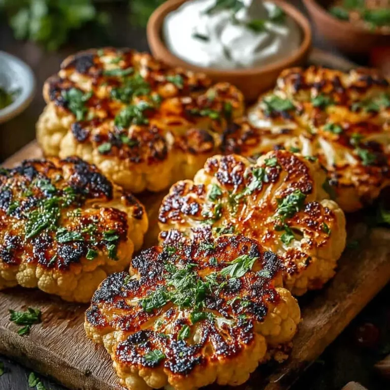 Scharfe Gegrillte Blumenkohlsteaks