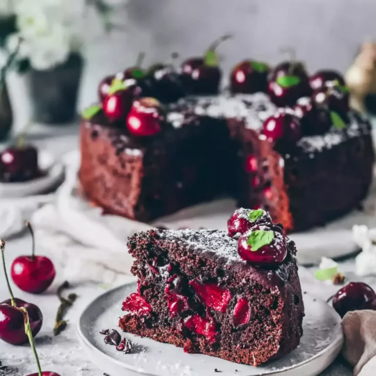 Veganer Schoko Kirsch Kuchen