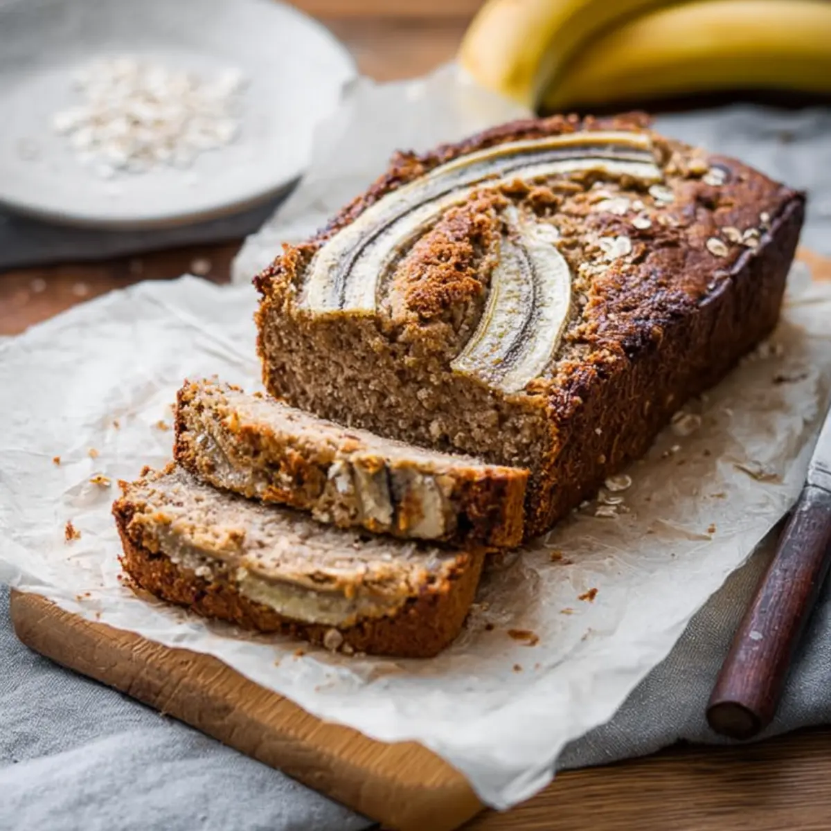 Bananenkuchen mit Haferflocken