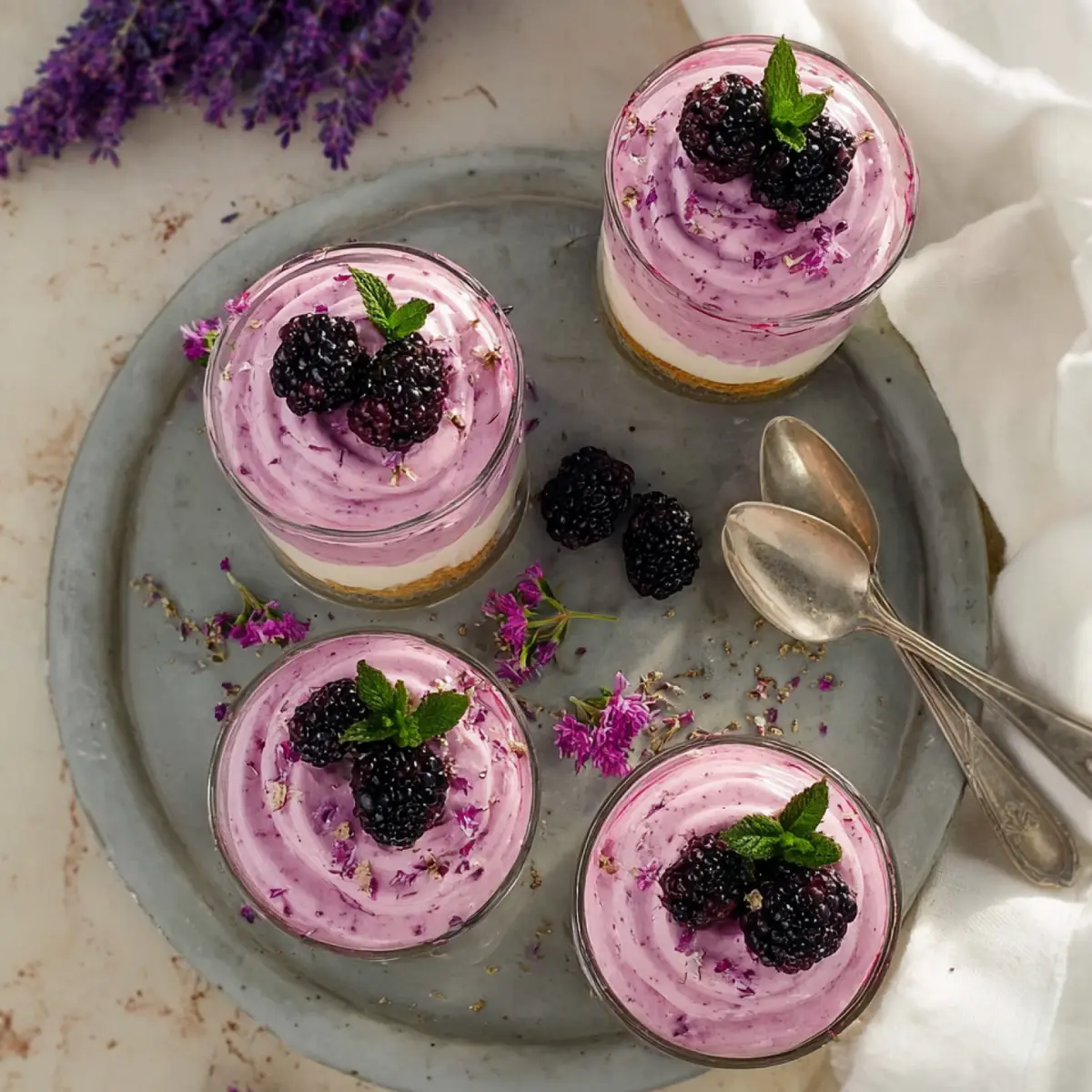 Brombeer Cheesecake im Glas