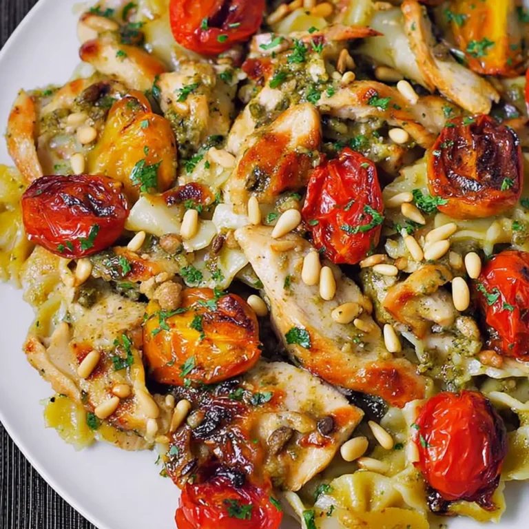 Cremige Hähnchen Pesto Pasta