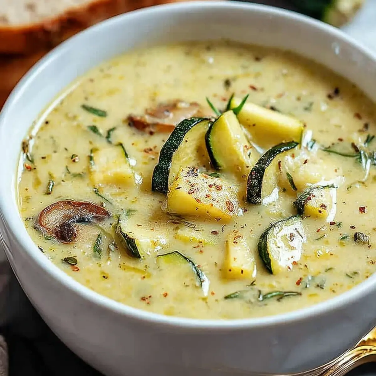 Cremige Zucchinisuppe