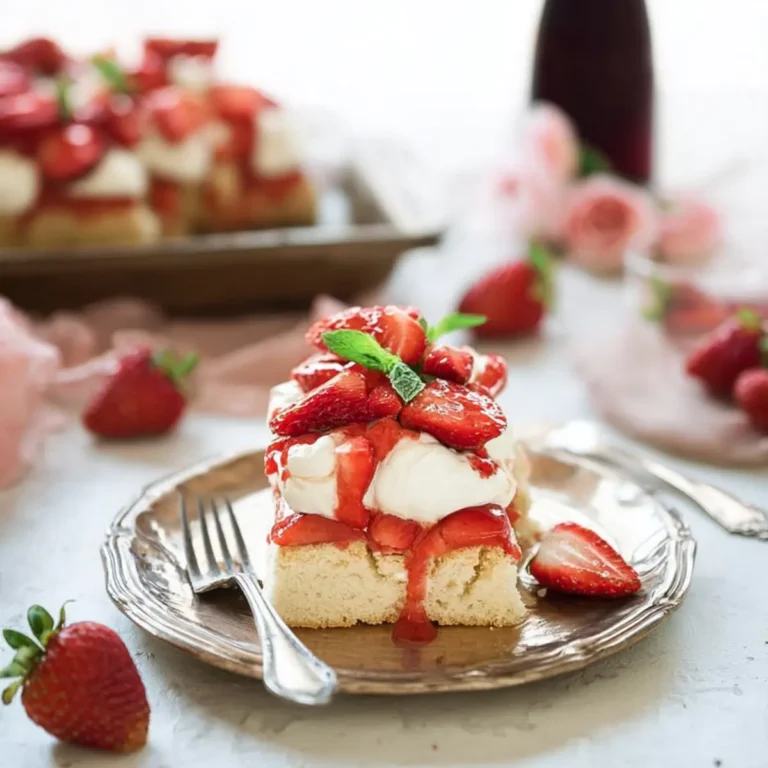 Erdbeer Biskuitboden mit Sahne