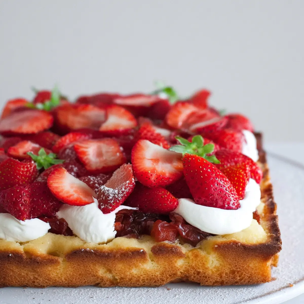 Erdbeerkuchen mit Marzipan und Mascarponeschaum