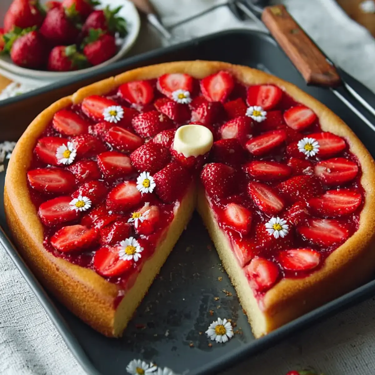 Erdbeerkuchen vom Blech