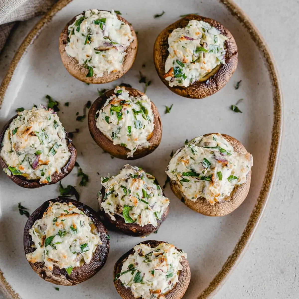 Gefüllte Champignons