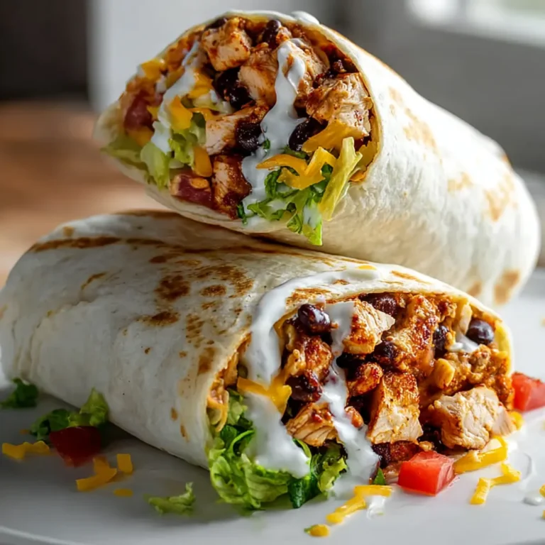 Gegrillter Hähnchen Burrito mit Chipotle Ranch