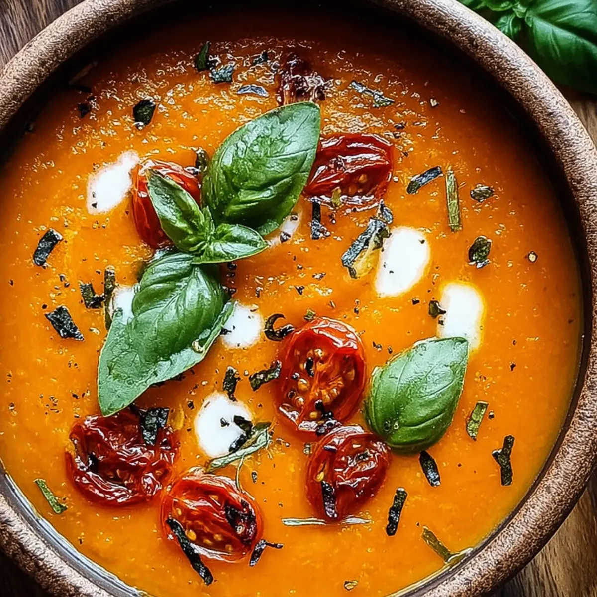 Geröstete Knoblauch Tomatensuppe