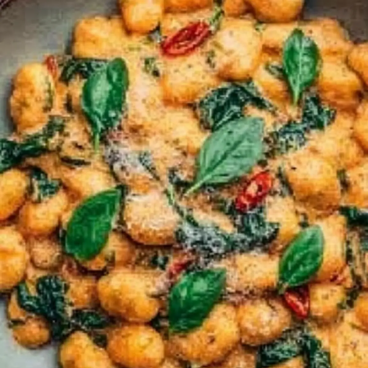 Gnocchi Pfanne mit Spinat