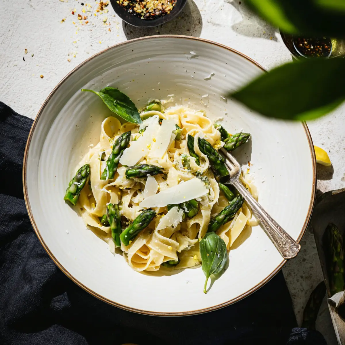 Grüne Spargel Pasta al Limone