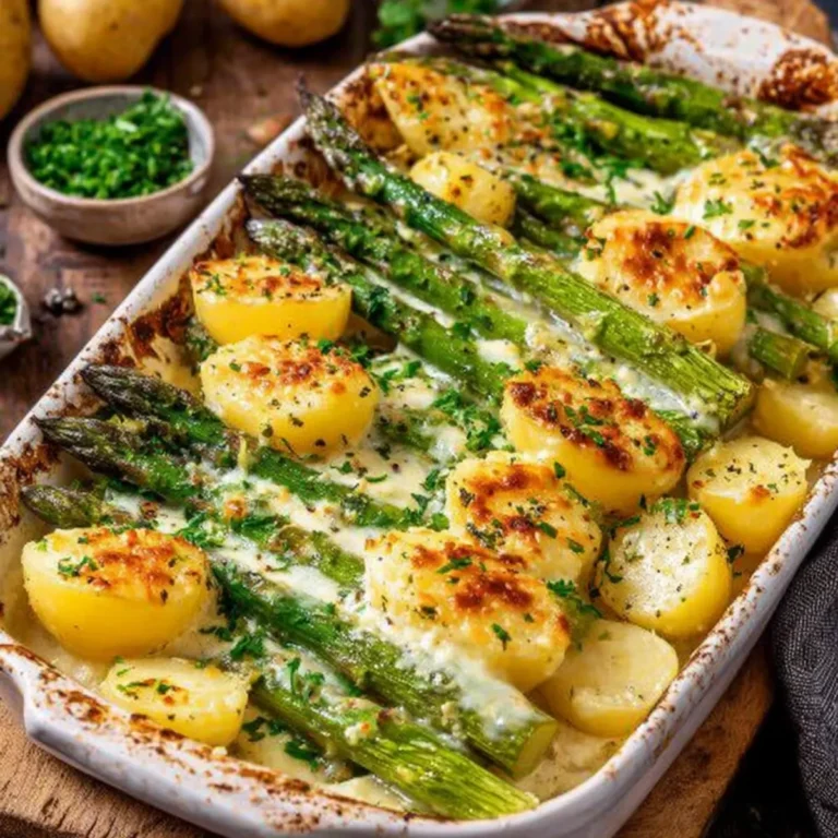 Grüner Spargel Kartoffel Auflauf