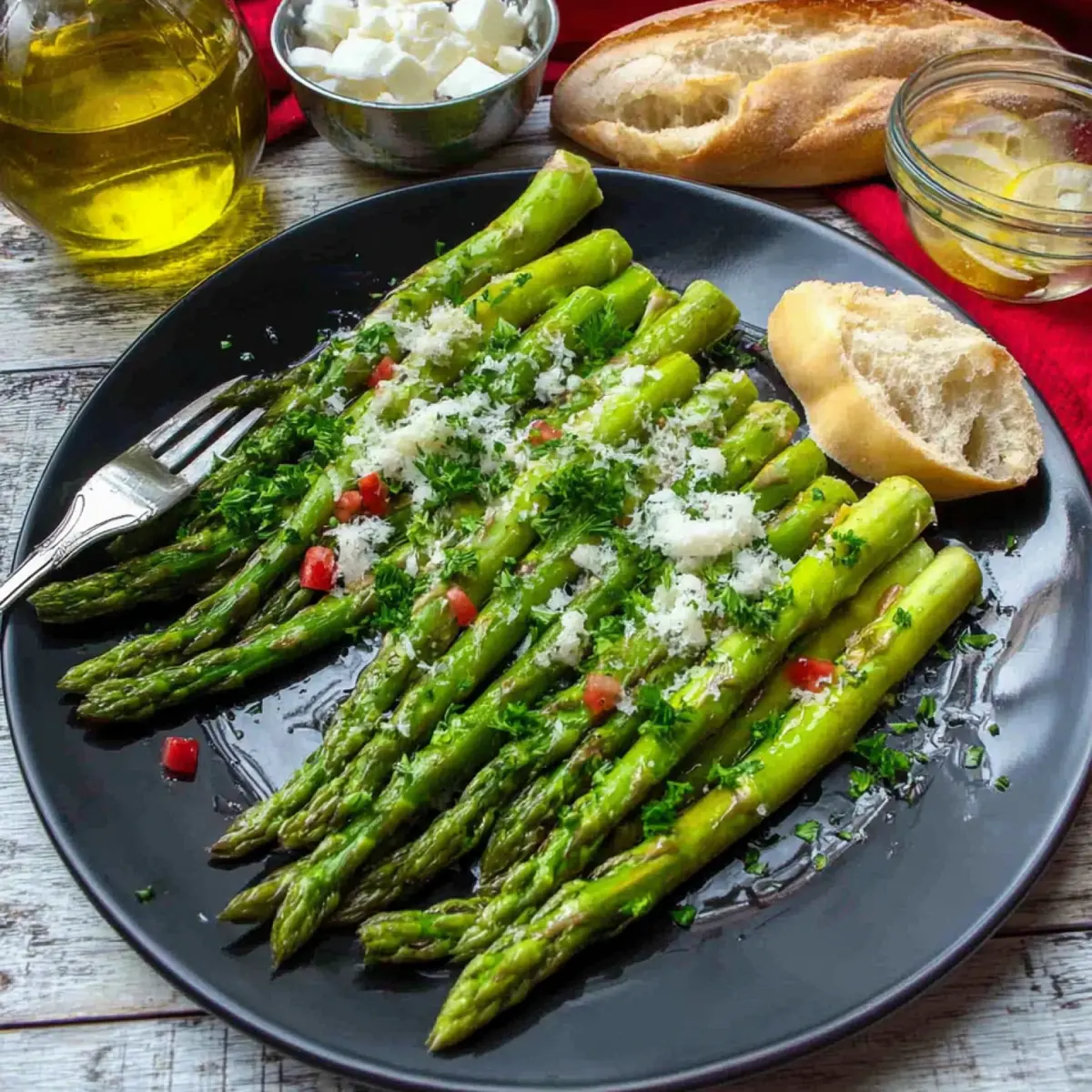 Grüner Spargel braten