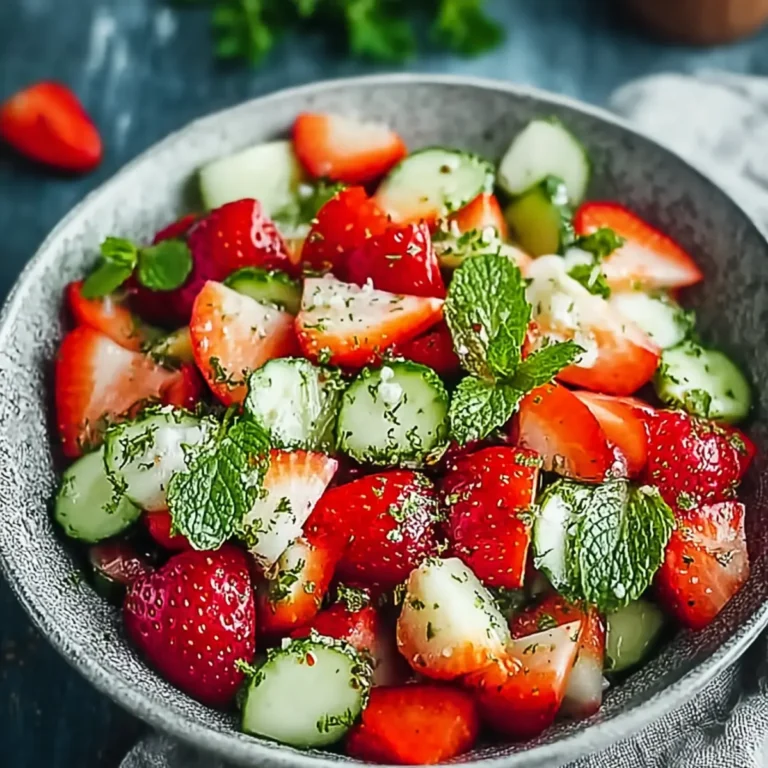 Gurken Erdbeersalat