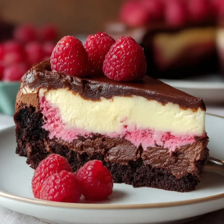 Himbeer Brownie Cheesecake