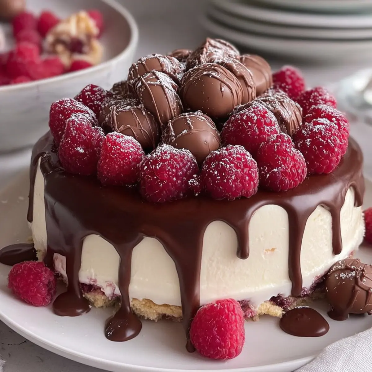 Himbeer Frischkäse Torte Schoko