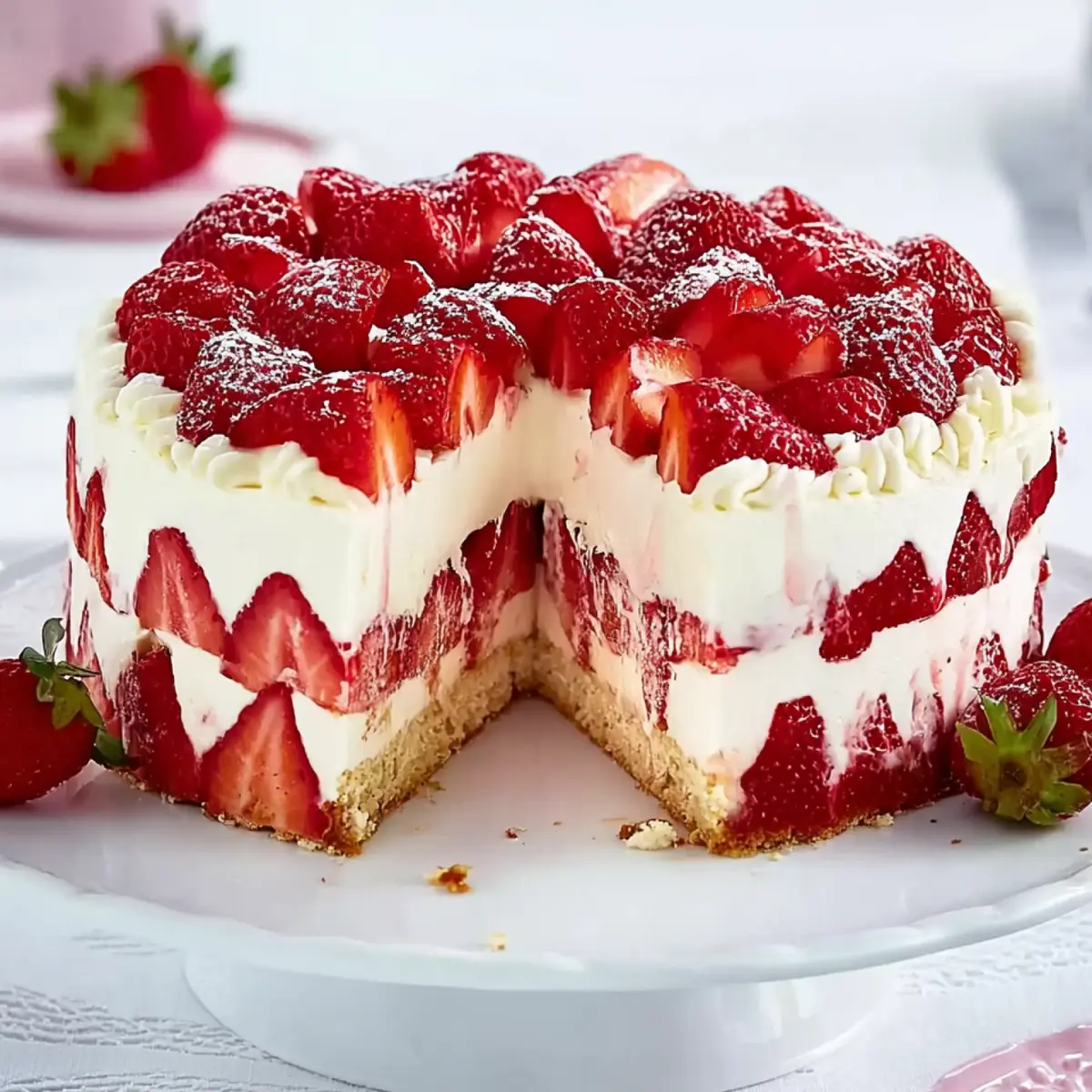 Italienische Erdbeer Mascarpone Torte