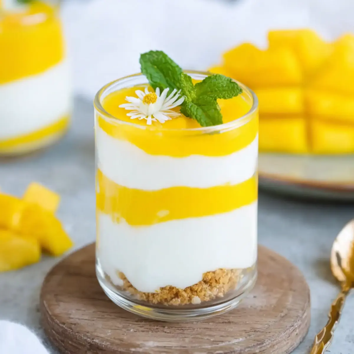 Joghurt Mango Dessert im Glas