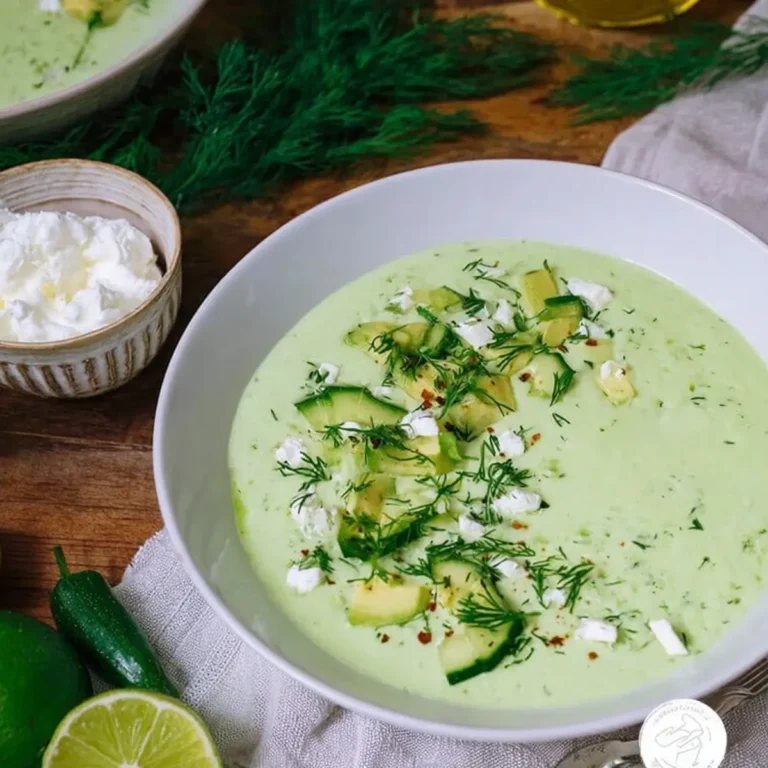 Kalte Avocado Gurken Suppe