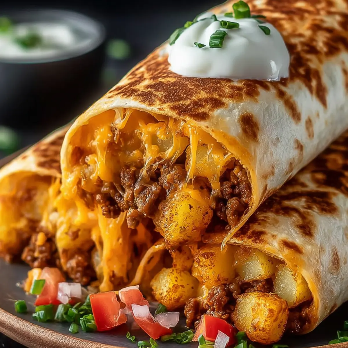 Käse Kartoffel Burritos