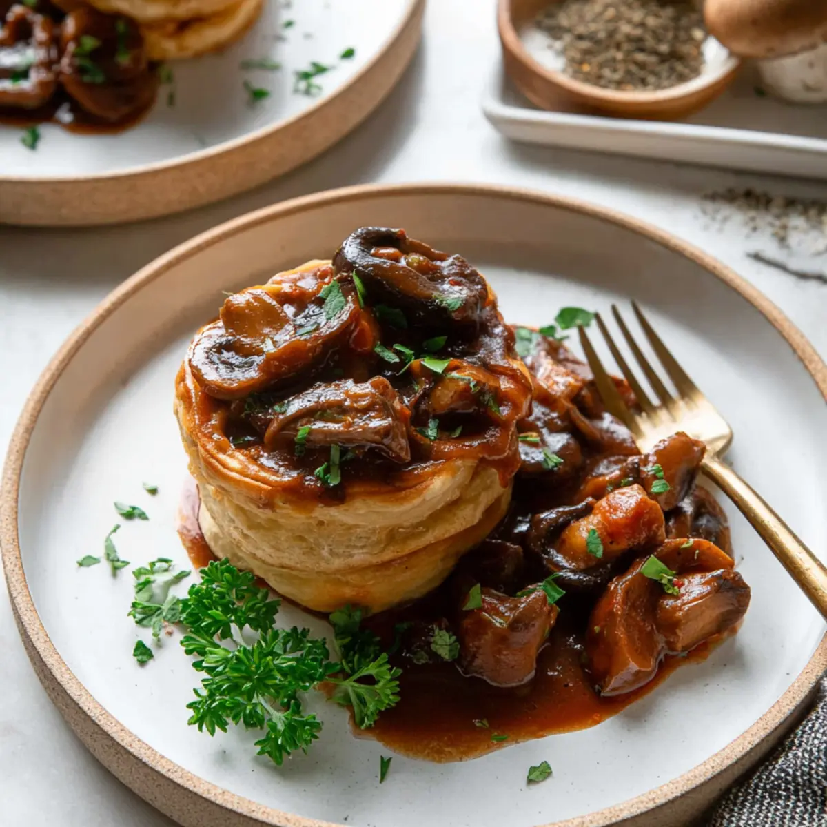 Pilzgulasch à la Bourguignonne
