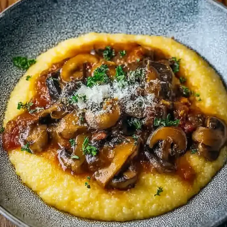 Pilzragout mit Parmesan Polenta