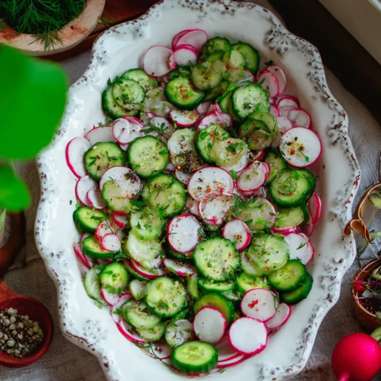 Radieschen Gurken Salat