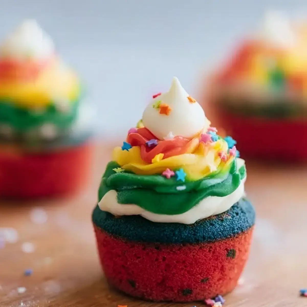 Regenbogen Cupcakes