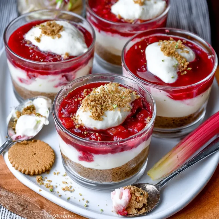 Rhabarber Cheesecake Dessert