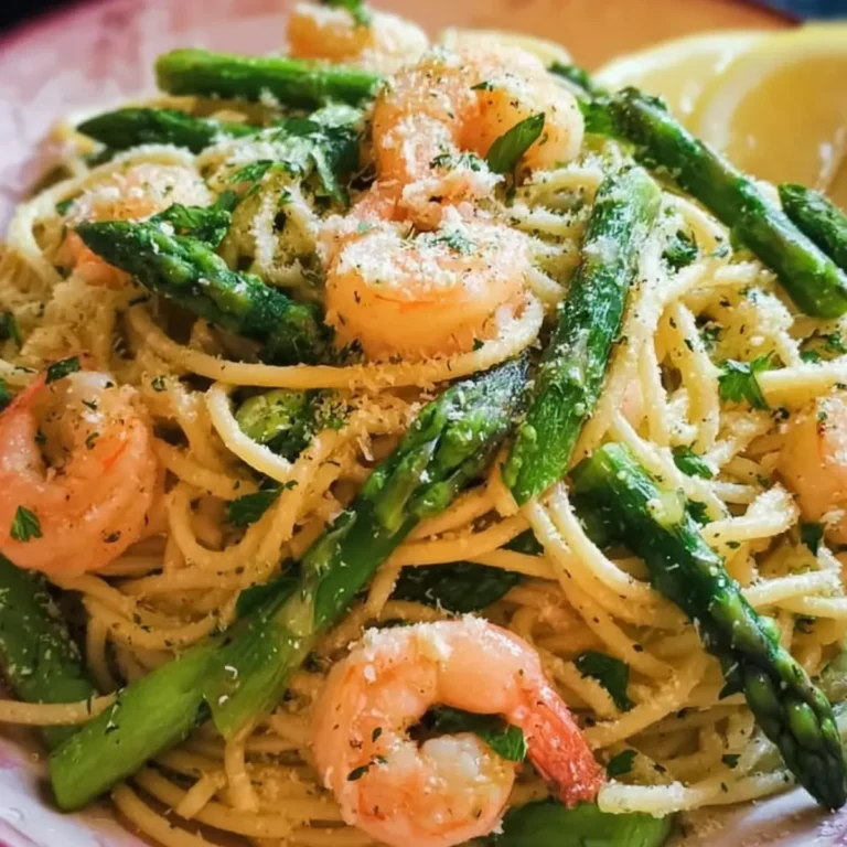 Scampi Pasta mit Spargel